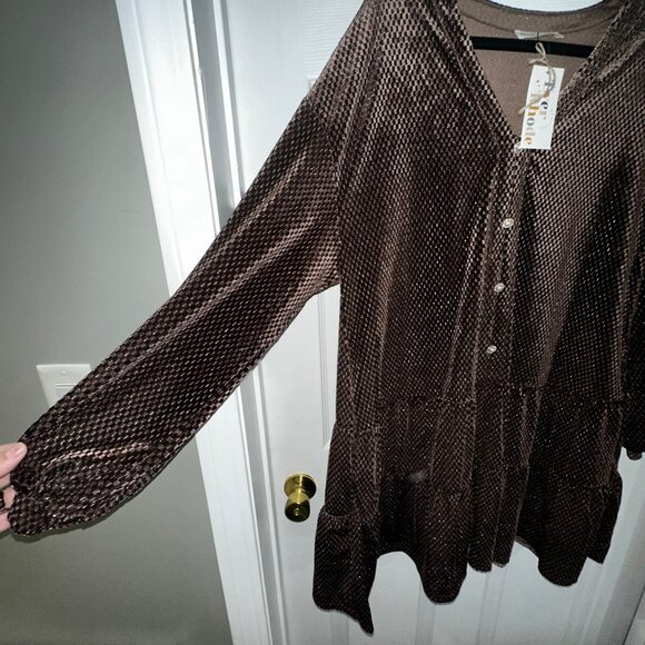 NWT New In Tiered Long Sleeve Mini Dress - Picture 3 of 5